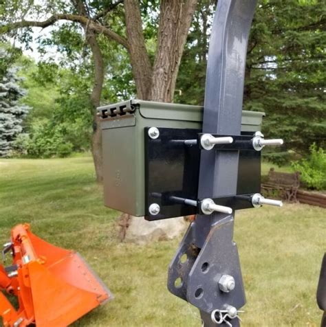 tractor tool box with mounting bracket|tractor fender mount tool box.